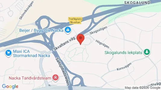Lägenheter att hyra i Nacka - kort over placeringen