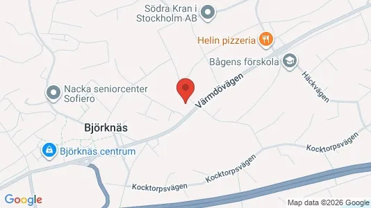 Lägenheter att hyra i Nacka - kort over placeringen