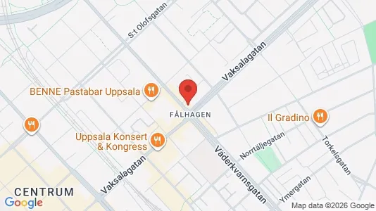 Lägenheter att hyra i Uppsala - kort over placeringen