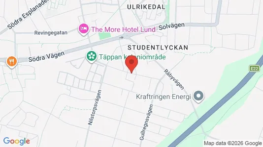 Lägenheter att hyra i Lund - kort over placeringen