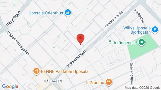 Lägenheter att hyra i Uppsala - kort over placeringen