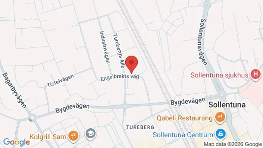 Lägenheter att hyra i Sollentuna - kort over placeringen
