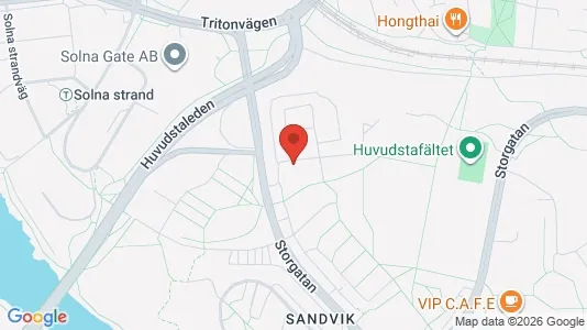 Lägenheter att hyra i Solna - kort over placeringen