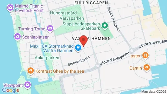 Lägenheter att hyra i Malmö Centrum - kort over placeringen