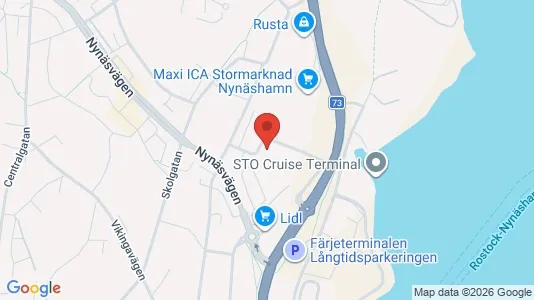 Lägenheter att hyra i Nynäshamn - kort over placeringen
