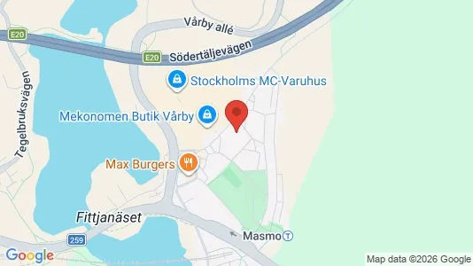 Lägenheter att hyra i Huddinge - kort over placeringen