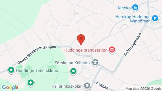Lägenheter att hyra i Huddinge - kort over placeringen