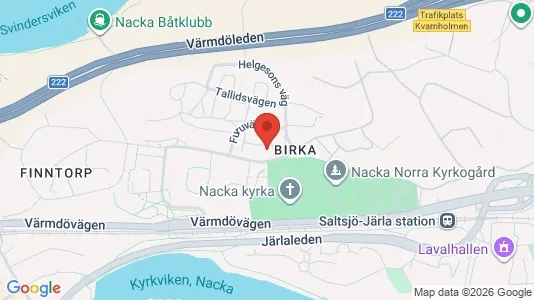 Lägenheter att hyra i Nacka - kort over placeringen