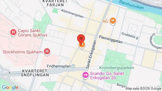 Lägenheter att hyra i Kungsholmen - kort over placeringen