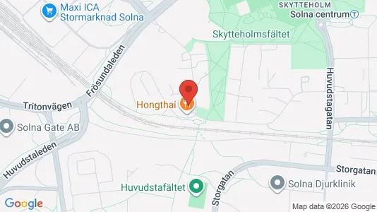Lägenheter att hyra i Solna - kort over placeringen