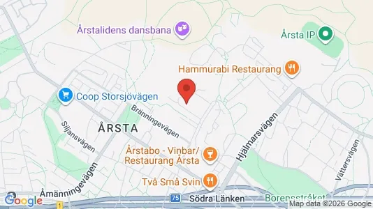 Lägenheter att hyra i Hammarbyhamnen - kort over placeringen