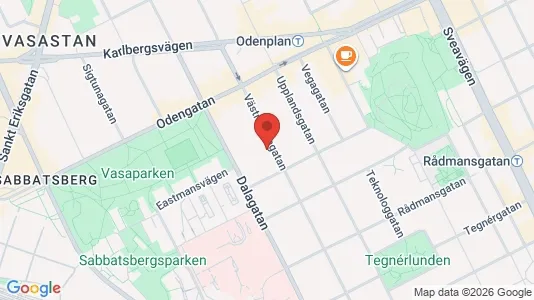 Lägenheter att hyra i Vasastan - kort over placeringen