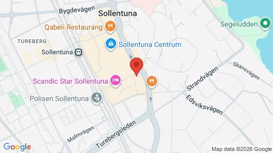 Lägenheter att hyra i Sollentuna - kort over placeringen