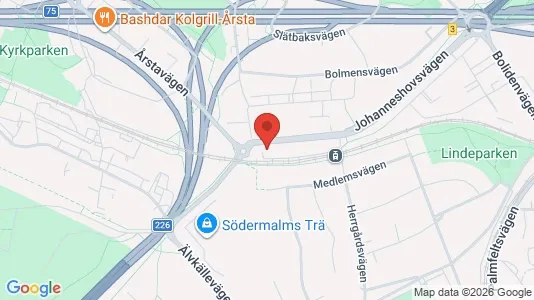 Lägenheter att hyra i Hammarbyhamnen - kort over placeringen