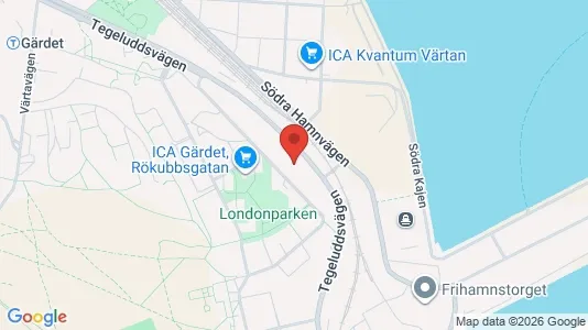 Lägenheter att hyra i Gärdet/Djurgården - kort over placeringen