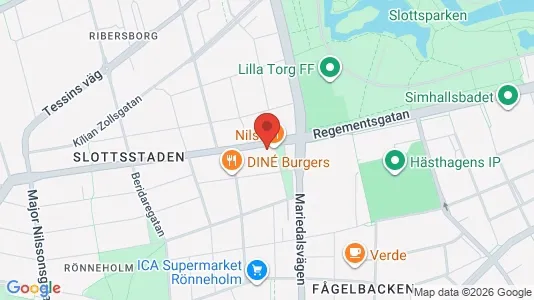 Lägenheter att hyra i Malmö Centrum - kort over placeringen