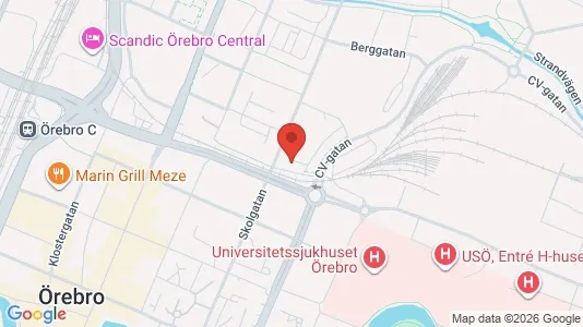 Lägenheter att hyra i Örebro - kort over placeringen