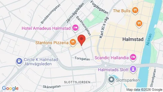 Lägenheter att hyra i Halmstad - kort over placeringen
