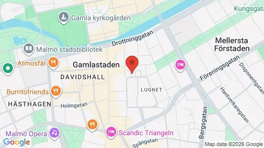 Lägenheter att hyra i Malmö Centrum - kort over placeringen