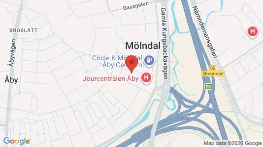 Lägenheter att hyra i Mölndal - kort over placeringen