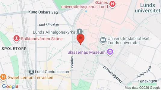 Lägenheter att hyra i Lund - kort over placeringen