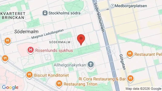 Lägenheter att hyra i Södermalm - kort over placeringen