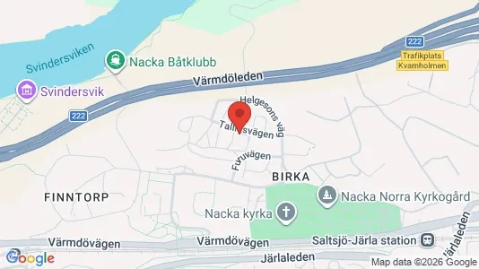 Lägenheter att hyra i Nacka - kort over placeringen