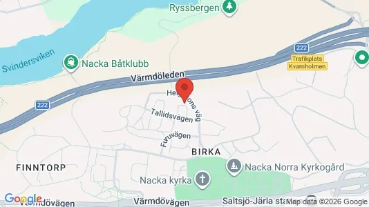 Lägenheter att hyra i Nacka - kort over placeringen