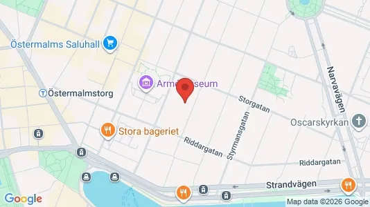 Bostadsrätter till salu i Östermalm - kort over placeringen