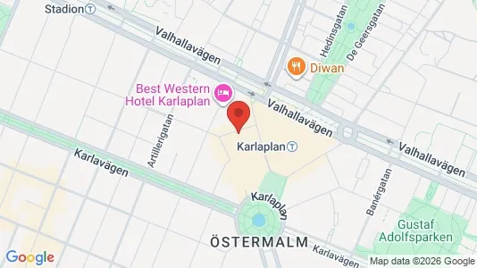Bostadsrätter till salu i Östermalm - kort over placeringen