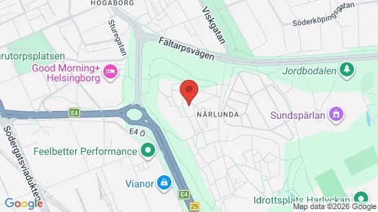 Lägenheter till salu i Helsingborg - kort over placeringen