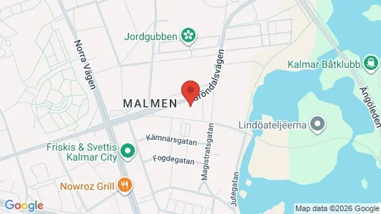 Lägenheter att hyra i Kalmar - kort over placeringen