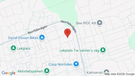 Lägenheter att hyra i Kalmar - kort over placeringen