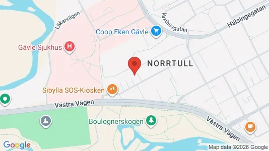 Lägenheter att hyra i Gävle - kort over placeringen