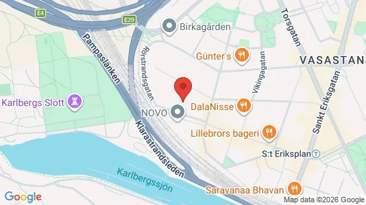 Lägenheter att hyra i Vasastan - kort over placeringen