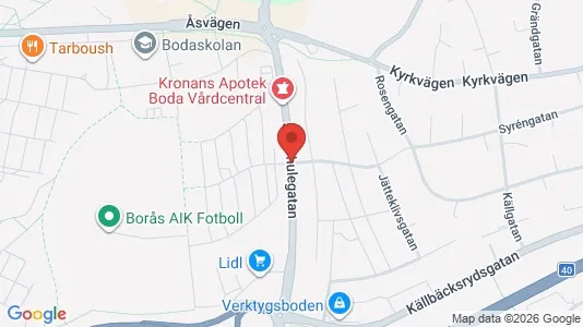 Lägenheter att hyra i Borås - kort over placeringen