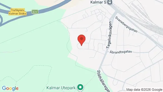 Lägenheter att hyra i Kalmar - kort over placeringen