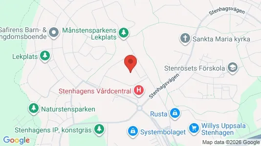 Lägenheter att hyra i Uppsala - kort over placeringen