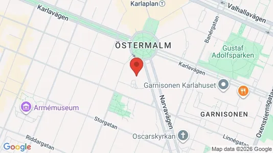 Lägenheter till salu i Östermalm - kort over placeringen