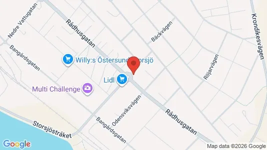 Lägenheter att hyra i Östersund - kort over placeringen