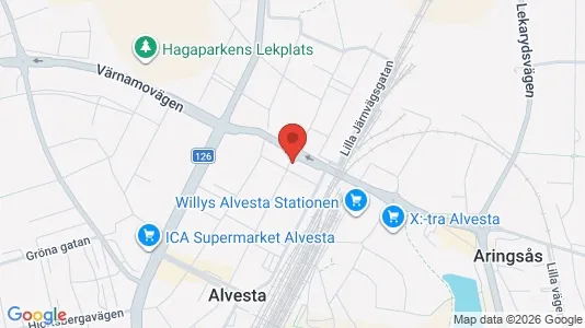 Lägenheter att hyra i Alvesta - kort over placeringen
