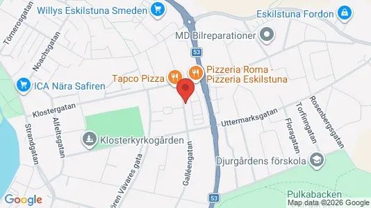Lägenheter att hyra i Eskilstuna - kort over placeringen