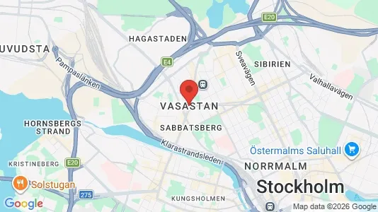 Hus till salu i Vasastan - kort over placeringen