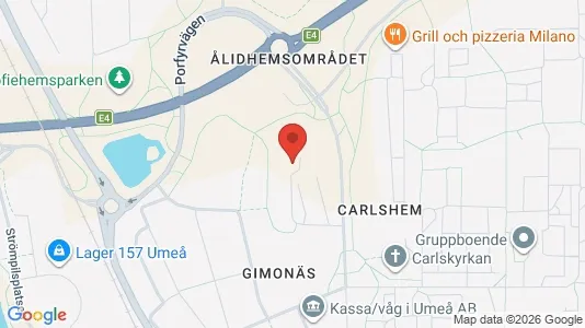 Lägenheter till salu i Umeå - kort over placeringen