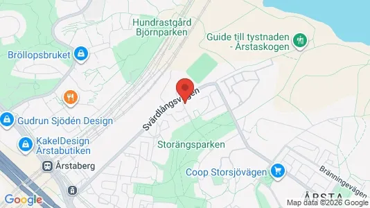 Bostadsrätter till salu i Hammarbyhamnen - kort over placeringen