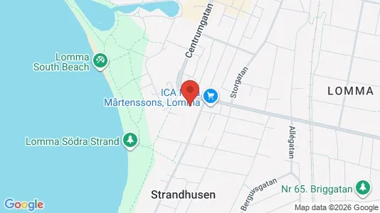 Bostadsrätter till salu i Lomma - kort over placeringen