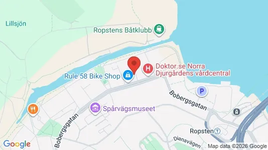 Bostadsrätter till salu i Gärdet/Djurgården - kort over placeringen