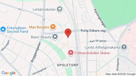 Bostadsrätter till salu i Lund - kort over placeringen