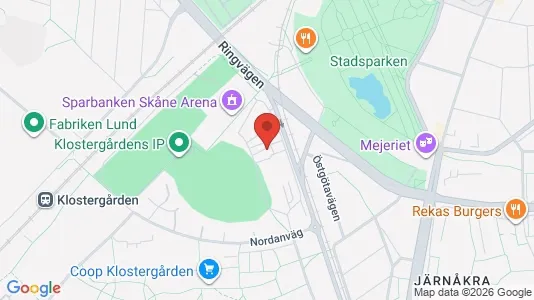 Bostadsrätter till salu i Lund - kort over placeringen