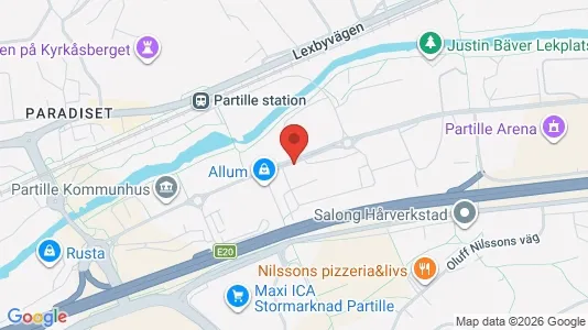 Bostadsrätter till salu i Partille - kort over placeringen